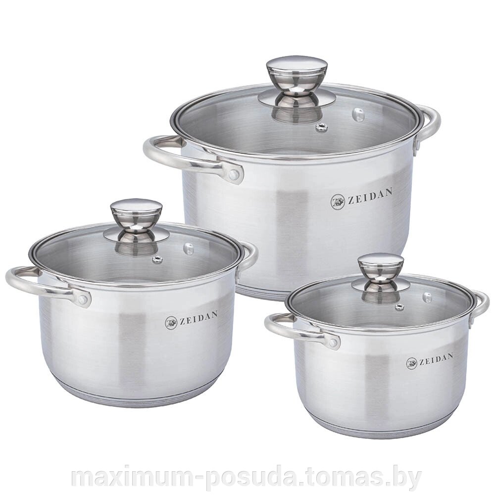 Набор посуды нержавеющая сталь Zeidan  6 предметов Z-50660 от компании MAXIMUM-POSUDA - фото 1