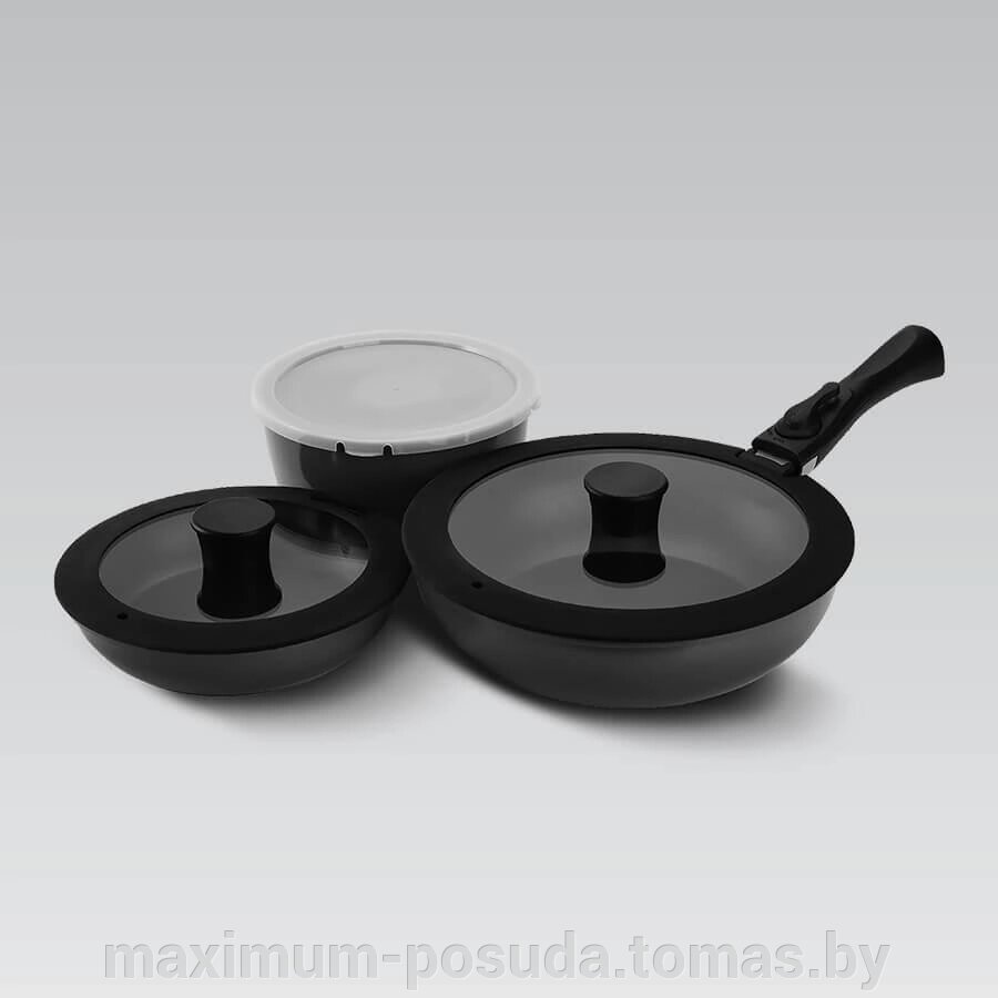 Набор сковород с кухонным ковшом 7 предметов MR-4800-7 от компании MAXIMUM-POSUDA - фото 1