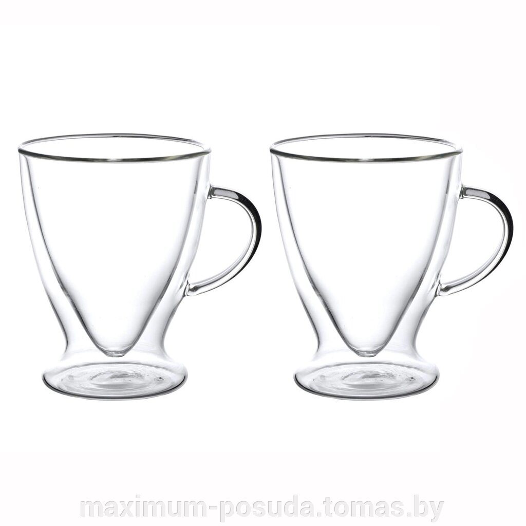 Набор стеклянных чашек 2 шт. 300 мл.. Kamille  с двойными стенками KM 9005 от компании MAXIMUM-POSUDA - фото 1
