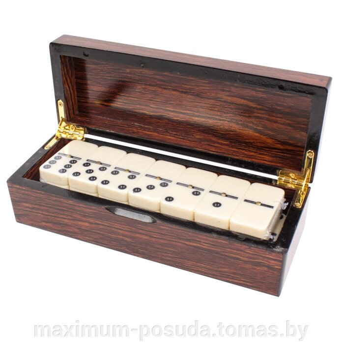 Настольная игра "Домино" подарочная коробка дерево SR-T-3900 от компании MAXIMUM-POSUDA - фото 1