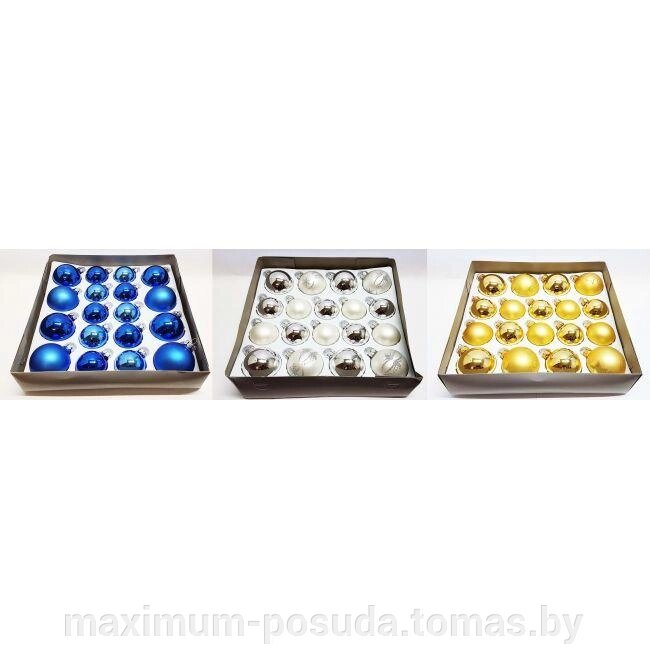 Новогодние шары стеклянные набор от компании MAXIMUM-POSUDA - фото 1