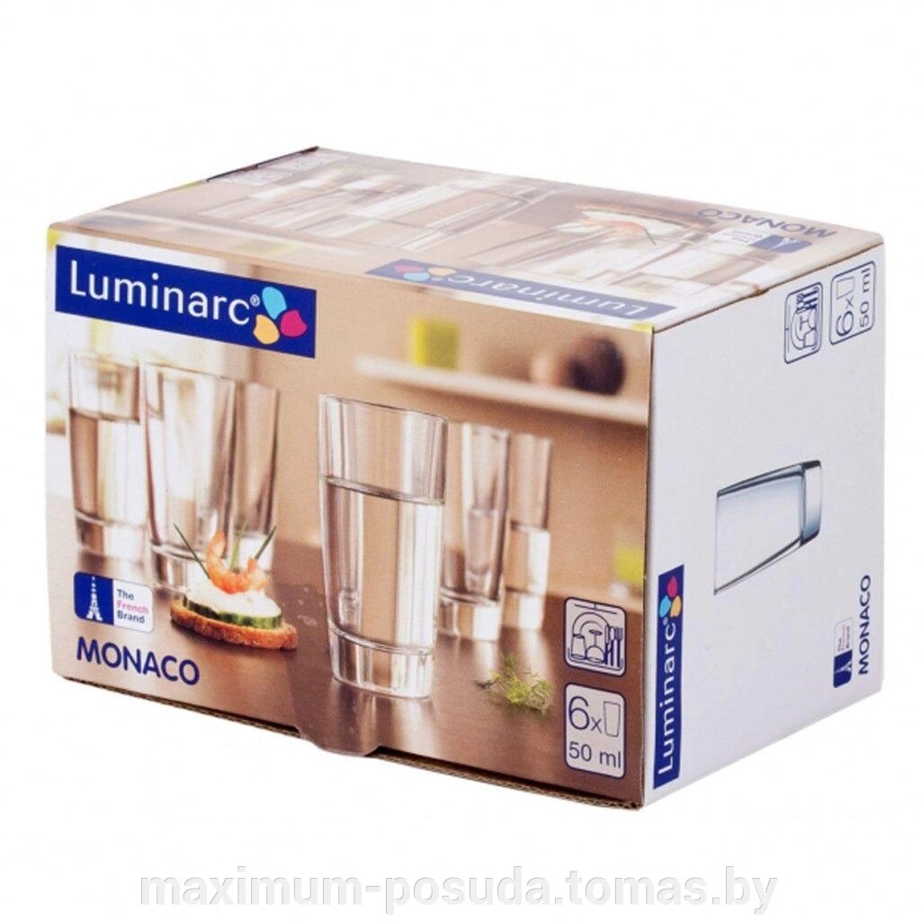 Набор стопок luminarc monako 50 мл 6 шт. H5125 - акции