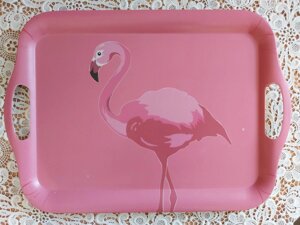 Поднос Розовый фламинго ф1