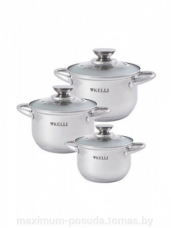 Набор посуды из нержавеющей стали Kelli (6 предметов) 4247 - акции