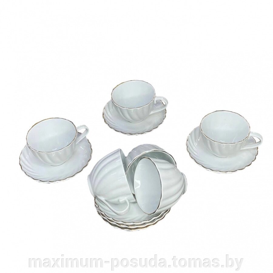 Сервиз чашек с блюдцами "Lemoges" - CODE 520 200мл 15см от компании MAXIMUM-POSUDA - фото 1