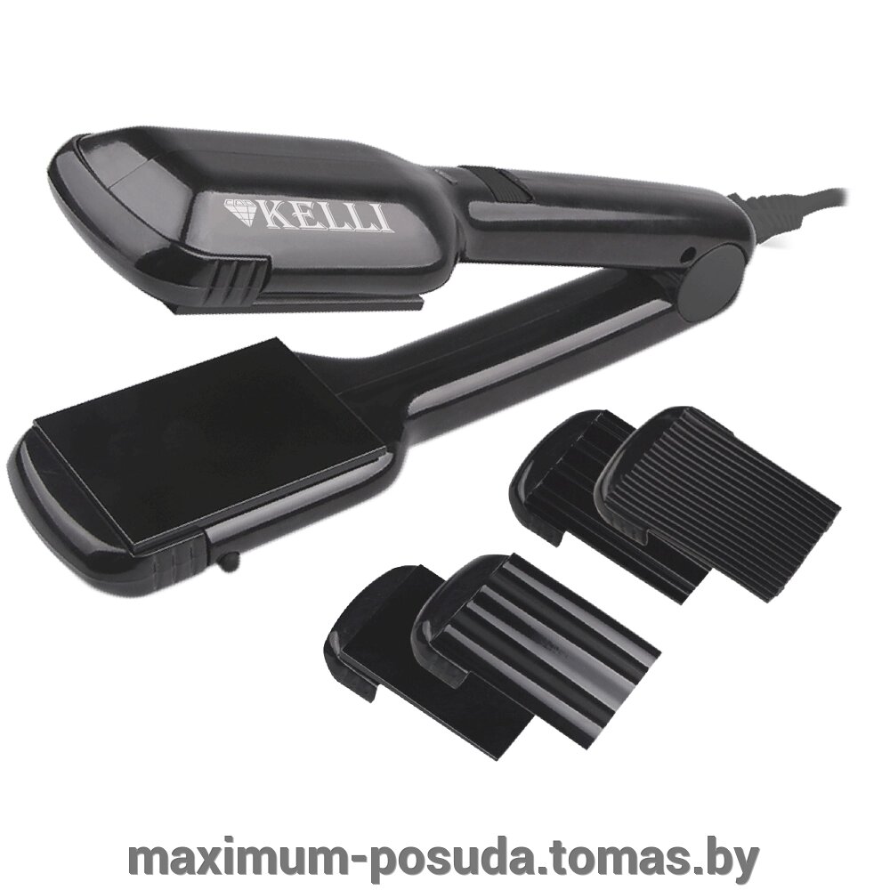 Щипцы-гофре для волос 4 насадки Kelli - KL-1238 от компании MAXIMUM-POSUDA - фото 1
