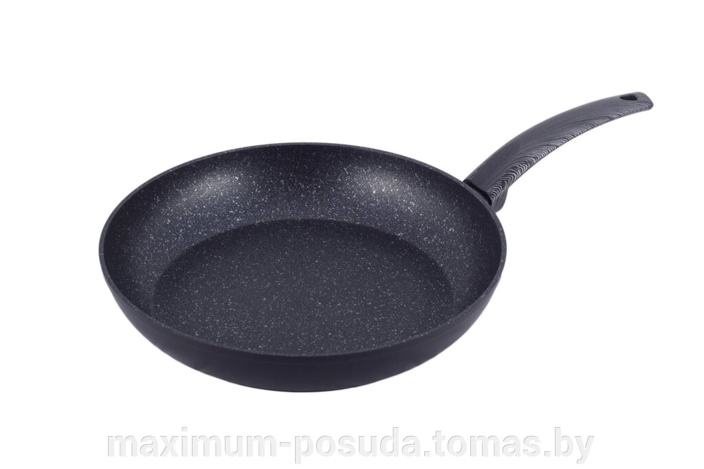 Сковорода 30 см. из кованного алюминия Kamille KM-4133 с антипригарным покрытием чёрный мрамор KM-4133 от компании MAXIMUM-POSUDA - фото 1