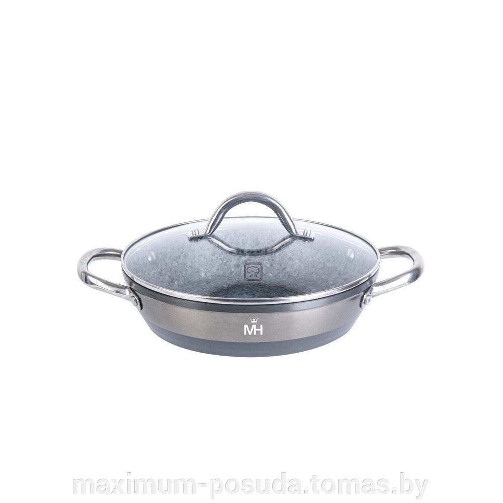 Сковорода-сотейник с антипригарным покрытием «MercuryHaus» Silver  28*6,8 см 3.2 л MC — 1771 от компании MAXIMUM-POSUDA - фото 1