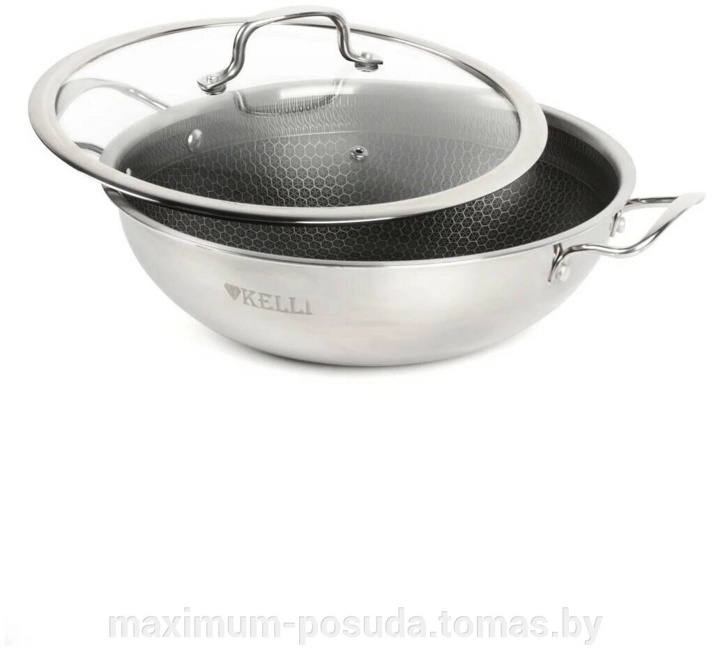 Сковорода ВОК TRIPLY 30 см; 4,3 л. KELLI KL-4291-30 от компании MAXIMUM-POSUDA - фото 1
