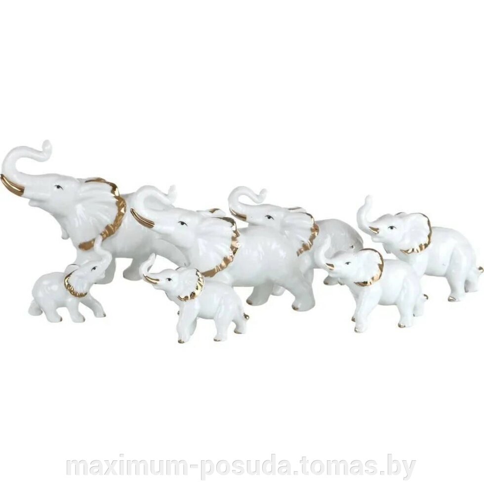 Слоники набор фигурок 9/8/7/6/5/4,5/4  7 штук от компании MAXIMUM-POSUDA - фото 1