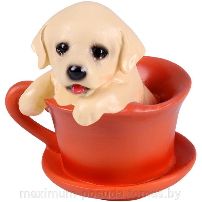 Сувенир "Собачка в чашке с блюдцем" 4диз. DV-H-1332 от компании MAXIMUM-POSUDA - фото 1