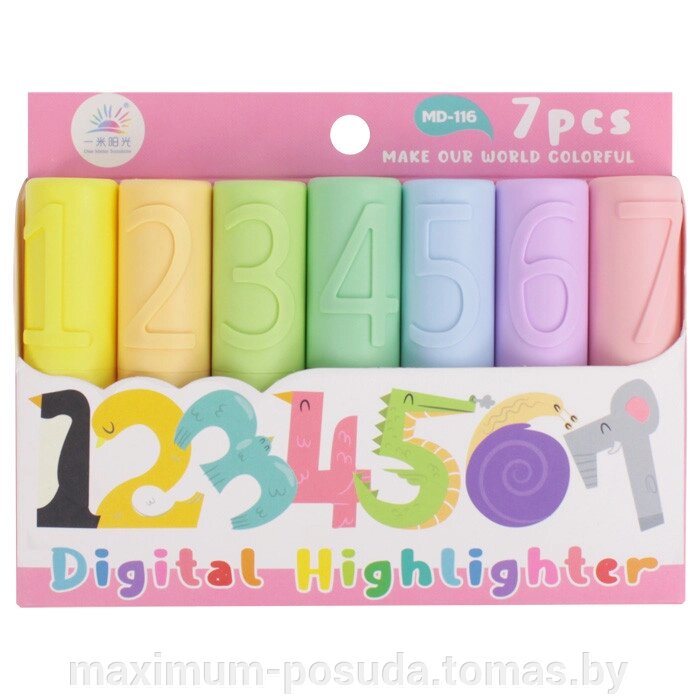 Текстмаркеры в наборе 7 шт.    7 маркеров  DV-14754 от компании MAXIMUM-POSUDA - фото 1