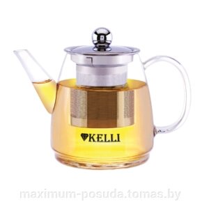 Заварочный стеклянный чайник Kelli  - KL-3098 0.6 от компании MAXIMUM-POSUDA - фото 1