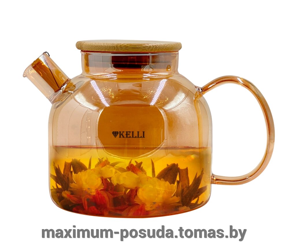 Заварочный стеклянный чайник - KELLI   KL-3291  0,6л от компании MAXIMUM-POSUDA - фото 1