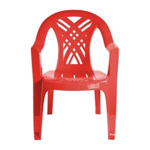 Пластиковый стул-кресло для дачи Престиж-2 красный