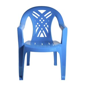 Пластиковый стул-кресло для дачи Престиж-2 синий