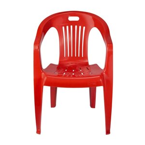 Пластиковый стул-кресло Комфорт-1 красный