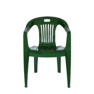 Пластиковый стул-кресло Комфорт-1 темно-зеленый