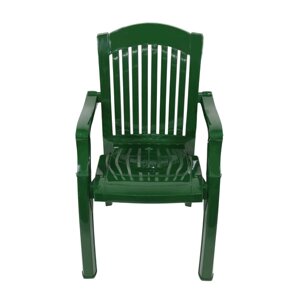 Пластиковый стул-кресло Премиум-1 темно-зеленый