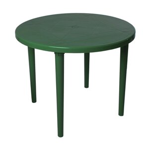 Стол пластиковый круглый (темно-зеленый)