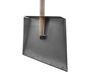 Комплект: Лопата для снега оцинкованная, 3-х бортная, 500х375 мм, с планкой + Черенок