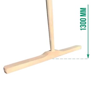 Швабра деревянная плоская, усиленное основание 50 см, рукоятка 1300 мм (Комплект), РБ