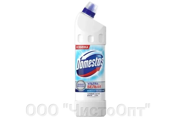 Средство моющее для сантехники Domestos "Ультра белый" 1000 мл (12) от компании ООО "ЧистоОпт" - фото 1