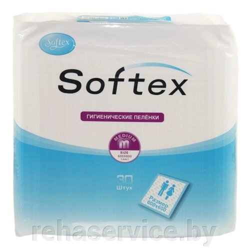 Пеленки Softex №30 St-6630 гигиенические впитывающие 60х60 см, 30 шт от компании Магазин товаров для здоровья - Rehaservice - фото 1