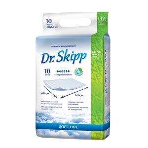 Пеленки гигиенические впитывающие Dr. Skipp Soft line 60x60 см. 10 шт. в Минске от компании Магазин товаров для здоровья - Rehaservice