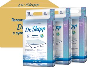 Одноразовые пеленки набор Dr. Skipp Soft line, 30 шт., 60x90см.