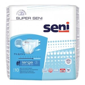 Подгузники для взрослых SUPER SENI LARGE 10 шт.