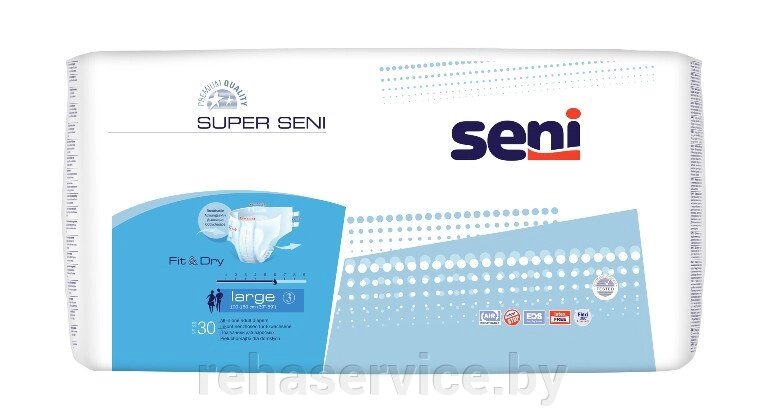 Подгузники для взрослых Super Seni Air Large, 30 шт. от компании Магазин товаров для здоровья - Rehaservice - фото 1