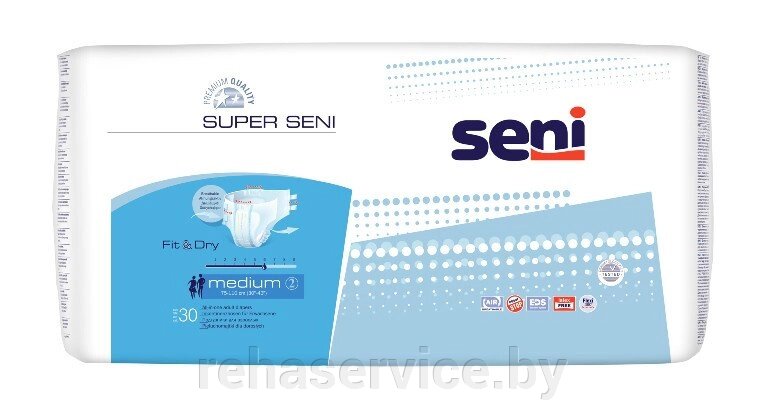 Подгузники для взрослых Super Seni Air Medium, 30 шт. от компании Магазин товаров для здоровья - Rehaservice - фото 1