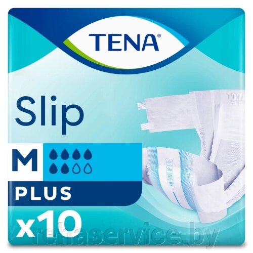 Подгузники для взрослых Tena Slip Plus Medium впитывающие 70-120 см (M), 10 шт от компании Магазин товаров для здоровья - Rehaservice - фото 1