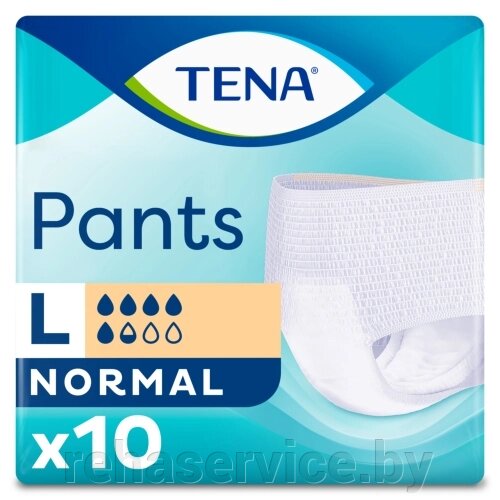 Подгузники-трусы для взрослых Tena Pants Normal Large впитывающие 100-135 см (L), 10 шт. от компании Магазин товаров для здоровья - Rehaservice - фото 1