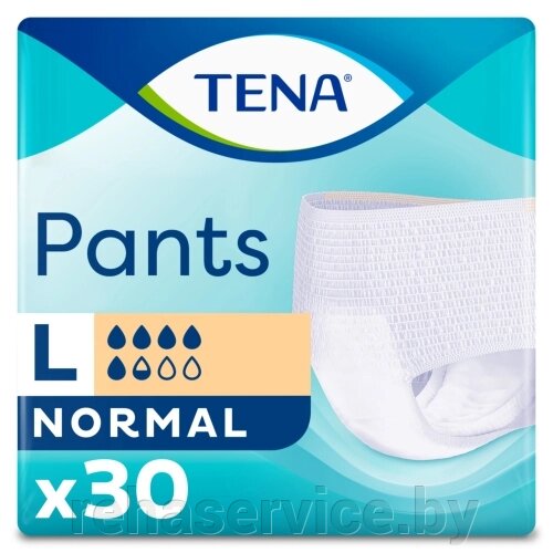 Подгузники-трусы для взрослых Tena Pants Normal Large впитывающие 100-135 см (L), 30 шт. от компании Магазин товаров для здоровья - Rehaservice - фото 1