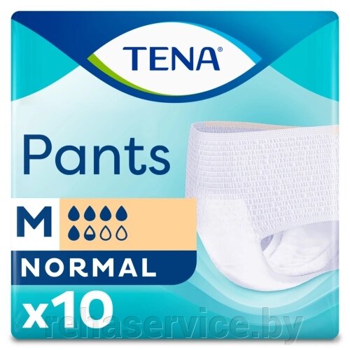 Подгузники-трусы для взрослых Tena Pants Normal Medium впитывающие 80-110 см (M), 10 шт. от компании Магазин товаров для здоровья - Rehaservice - фото 1