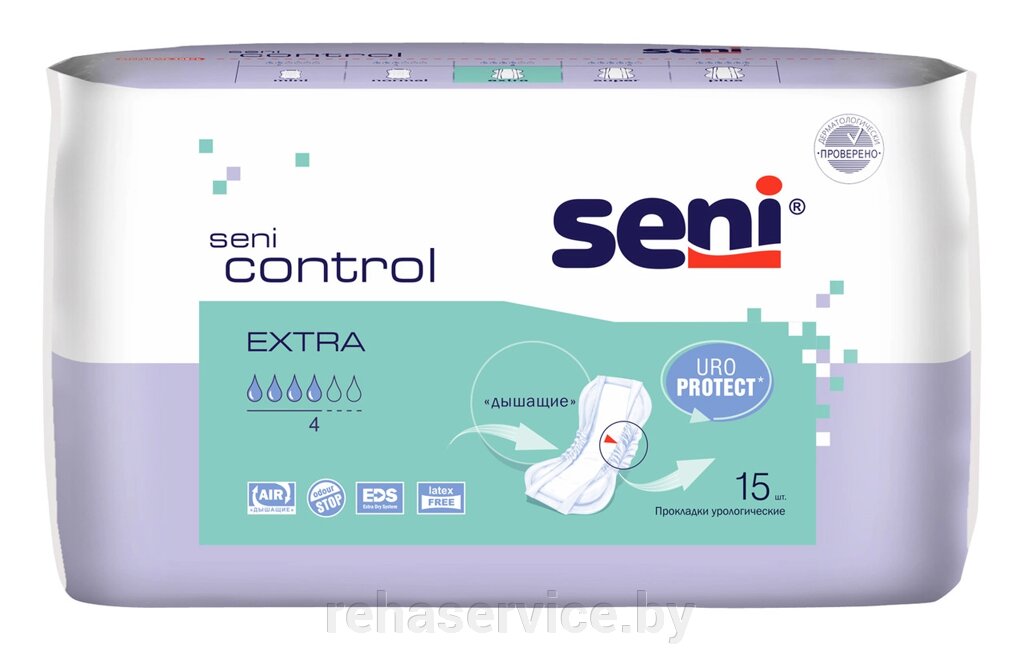 Прокладки урологические для женщин Seni Control Extra, 15 шт. от компании Магазин товаров для здоровья - Rehaservice - фото 1