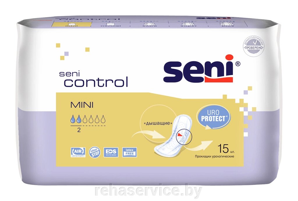 Прокладки урологические для женщин Seni Control Mini, 20 шт. от компании Магазин товаров для здоровья - Rehaservice - фото 1