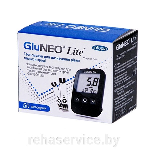 Тест-полоски GluNeo Lite, 50 шт. от компании Магазин товаров для здоровья - Rehaservice - фото 1