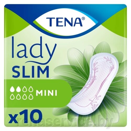 Урологические прокладки Tena Lady Slim Mini впитывающие, 10 шт от компании Магазин товаров для здоровья - Rehaservice - фото 1