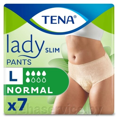 Впитывающие трусы для женщин Tena Lady Slim Pants Normal Large 95-125 см (L), 7 шт от компании Магазин товаров для здоровья - Rehaservice - фото 1