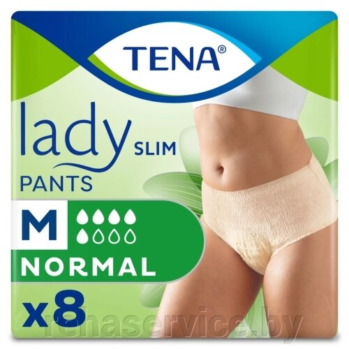 Впитывающие трусы для женщин Tena Lady Slim Pants Normal Medium 75-100 см (M), 8 шт. от компании Магазин товаров для здоровья - Rehaservice - фото 1