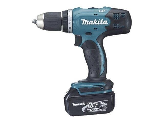 Аккум. ударная дрель-шуруповерт MAKITA LXT DHP 453 SYE в чем. (18.0 В, 2 акк., 1.5 А/ч Li-Ion, 2 скор., 42 Нм, от компании ЧТУП «АннаДекор» - фото 1