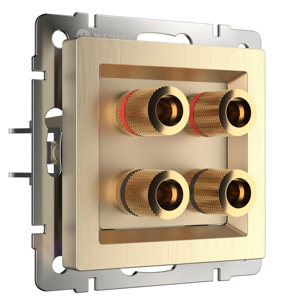 Акустическая розетка (шампань рифленый) / WL10-AUDIOx4 от компании ЧТУП «АннаДекор» - фото 1
