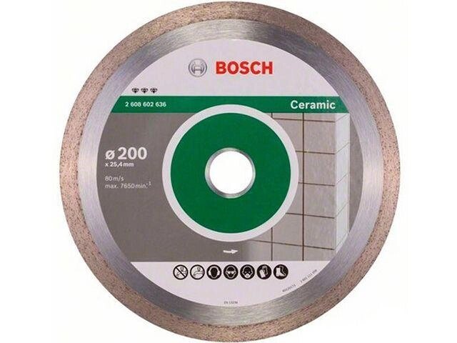 Алмазный круг 200х25.4 мм по керамике сплошн. BEST FOR CERAMIC BOSCH ( сухая/мокрая резка) от компании ЧТУП «АннаДекор» - фото 1