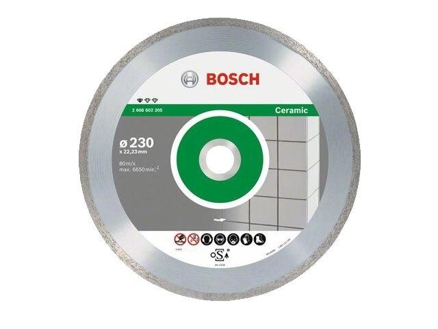 Алмазный круг 230х22,23 мм по керамике сплошн. Standard for Ceramic BOSCH ( сухая резка) от компании ЧТУП «АннаДекор» - фото 1