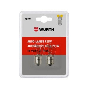 Автолампа тип P21W 12V 21W, BA15S, 2 шт в блистере WURTH 07209321