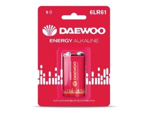 Батарейка 6LR61 9V alkaline BL-1шт daewoo energy