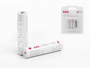 Батарейка AAA LR03 1,5V alkaline 4шт. leiden electric